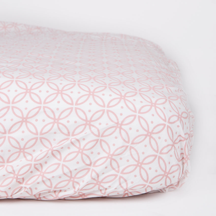 Organic Baby Bedding - L&M Print Pink
