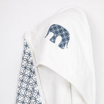 Load image into Gallery viewer, Baby Hooded Towel - Mortimer Elephant Navy
