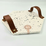 Load image into Gallery viewer, Heaxagonal Tray With Natural Leather Straps
