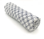Load image into Gallery viewer, ORGANIC MUSLIN SWADDLE L&amp;M MOTIF PRINT-WHITE/NAVY-ONE SIZE
