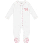 Load image into Gallery viewer, Lily Stripe Romper White &amp; Pink
