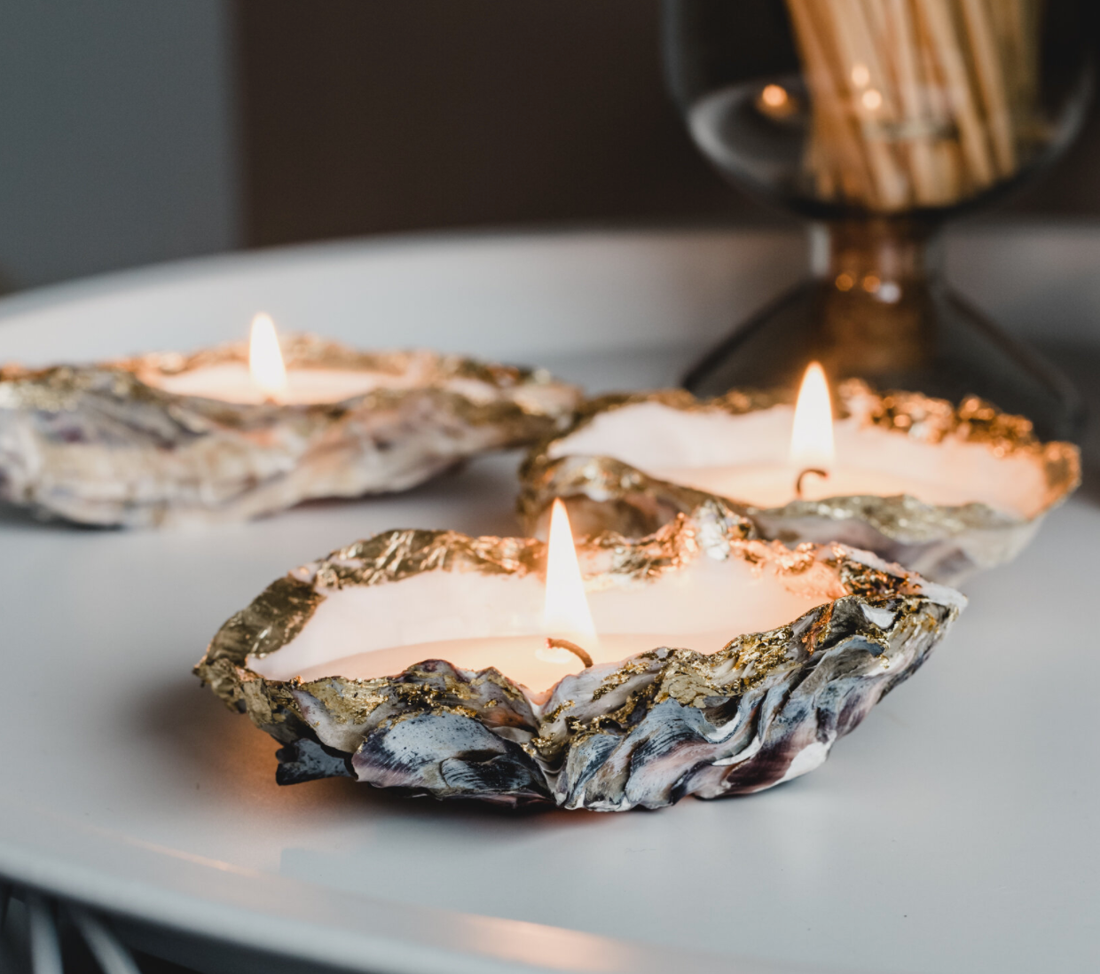 Oyster Shell Candle Gift Set