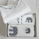 Load image into Gallery viewer, Mortimer Navy Elephant Newborn Gift Box
