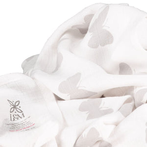 Organic Muslin Swaddle - Lily Butterfly Print