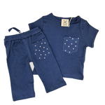 Load image into Gallery viewer, Mini L&amp;M Navy Short and TShirt Set

