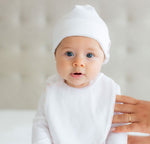 Load image into Gallery viewer, Stripe Hat and Bib Set Pink
