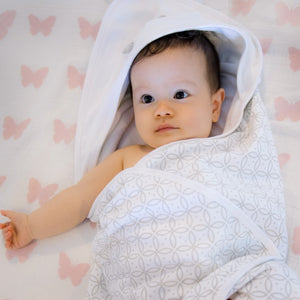 Lily Hooded Towel Grey
